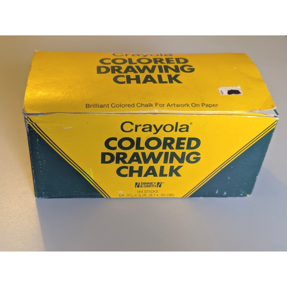 Vintage Crayola Colored Drawing Chalk Binney & Smith No 400 144 Count Box USA